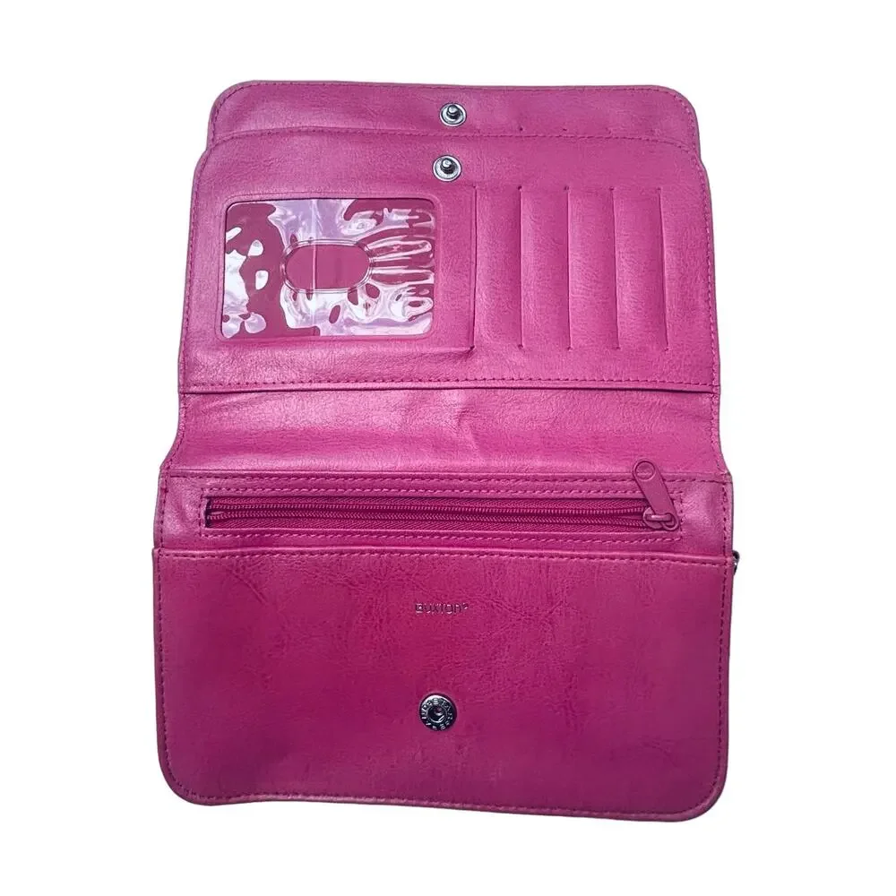 Buxton Pink Double Wallet Lots of Storeage Multiple Card Slots Very Clean